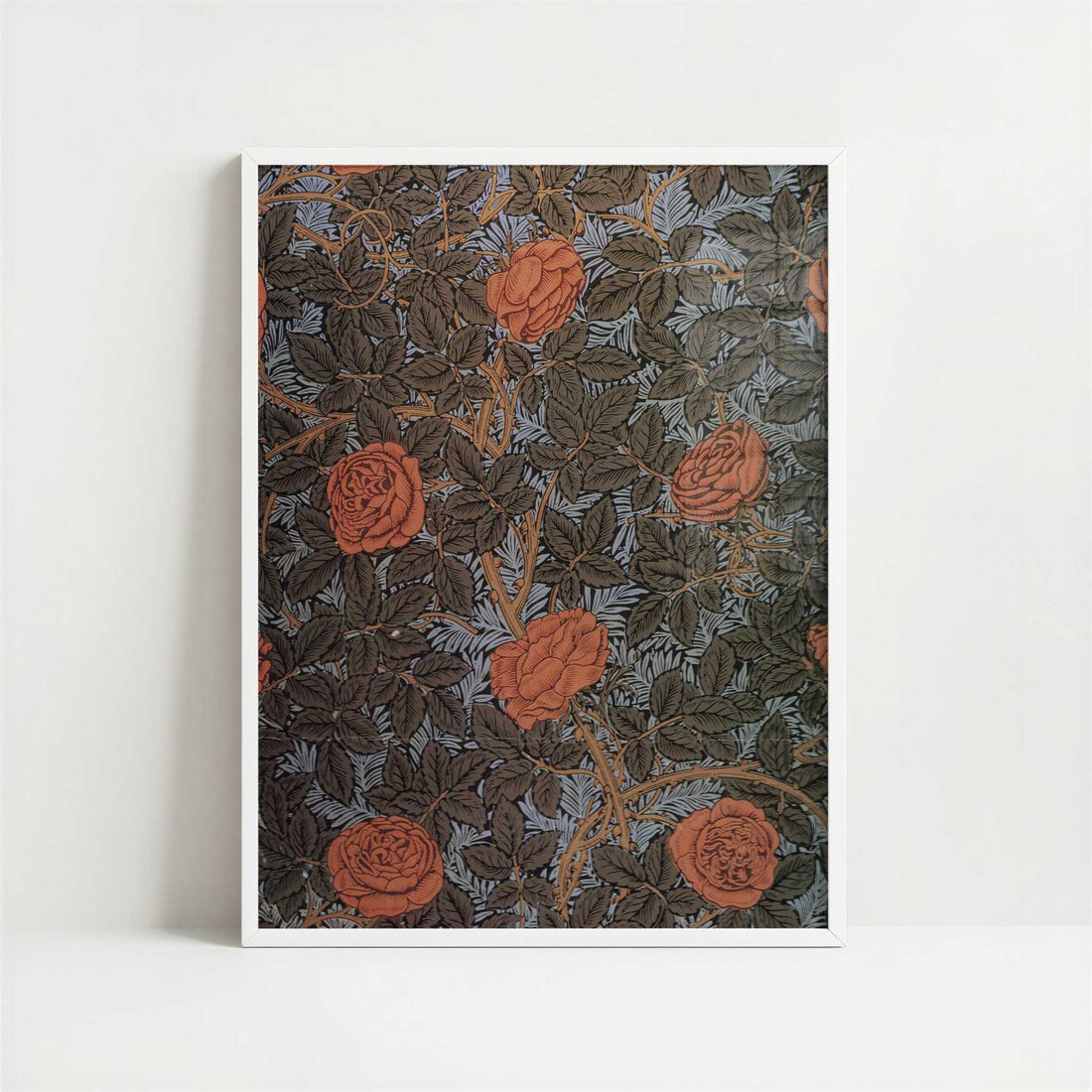 Lea Wallpaper (1880s) by William Morris – Art Print - Art print in white frame