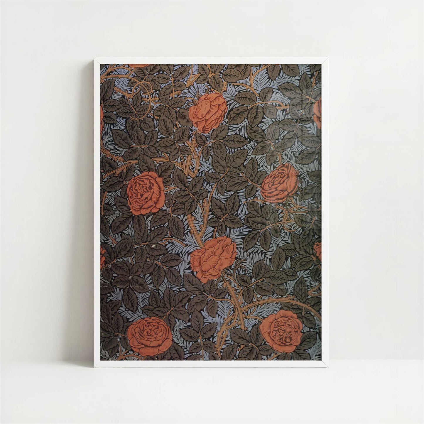 Lea Wallpaper (1880s) by William Morris – Art Print - Art print in white frame