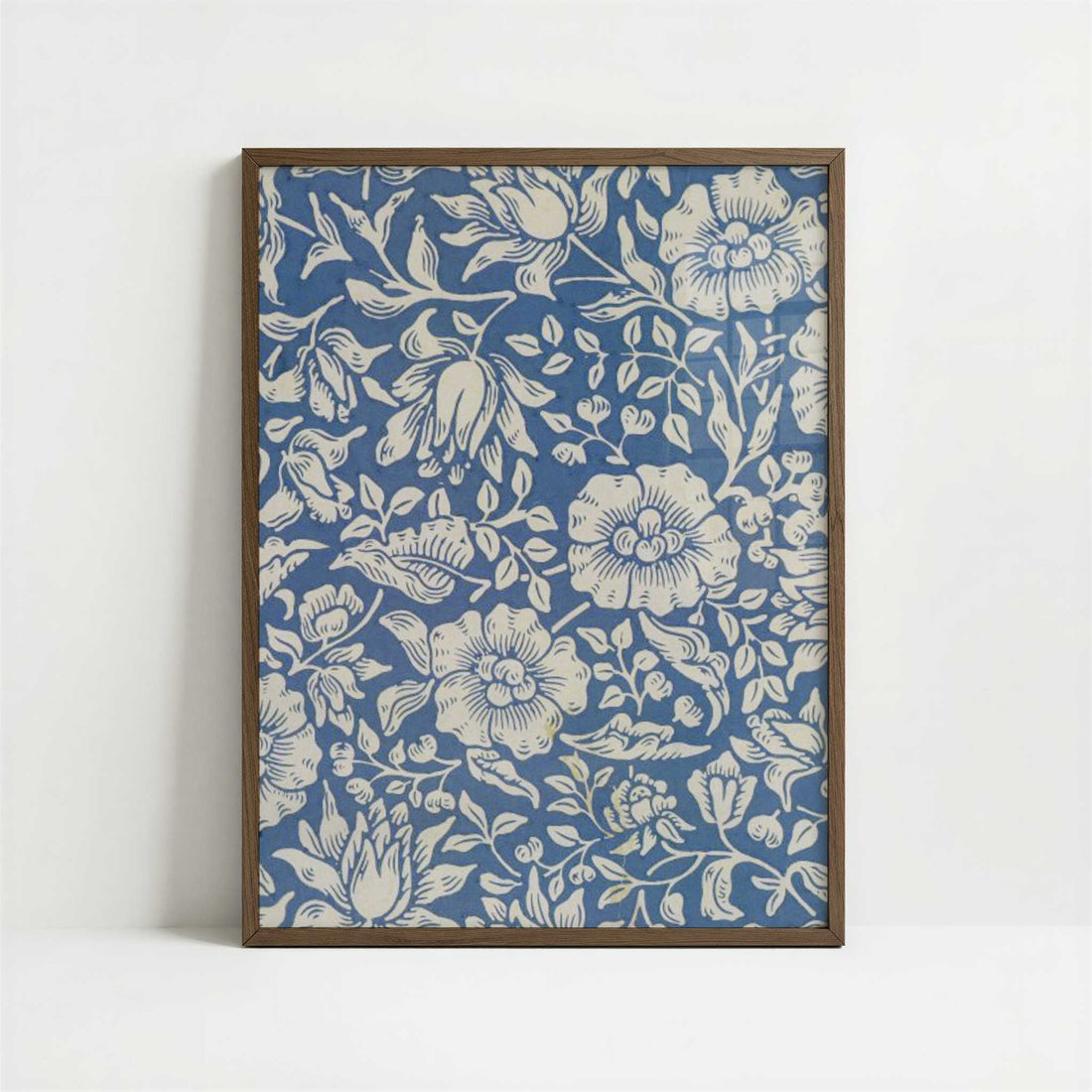 Mallow Design (1879) by William Morris – Art Print - Art print in dark wood frame