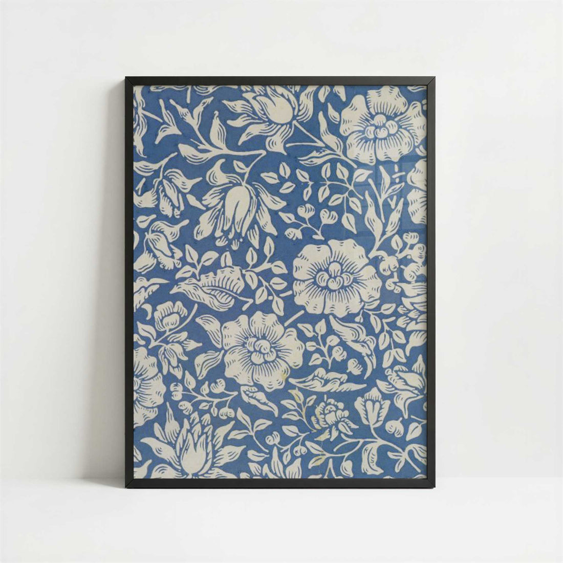 Mallow Design (1879) by William Morris – Art Print - Art print in black frame