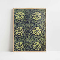Printed Linoleum (1875) by William Morris – Art Print - Art print in oak frame