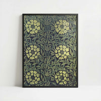 Printed Linoleum (1875) by William Morris – Art Print - Art print in black frame