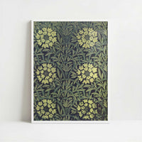 Printed Linoleum (1875) by William Morris – Art Print - Art print in white frame