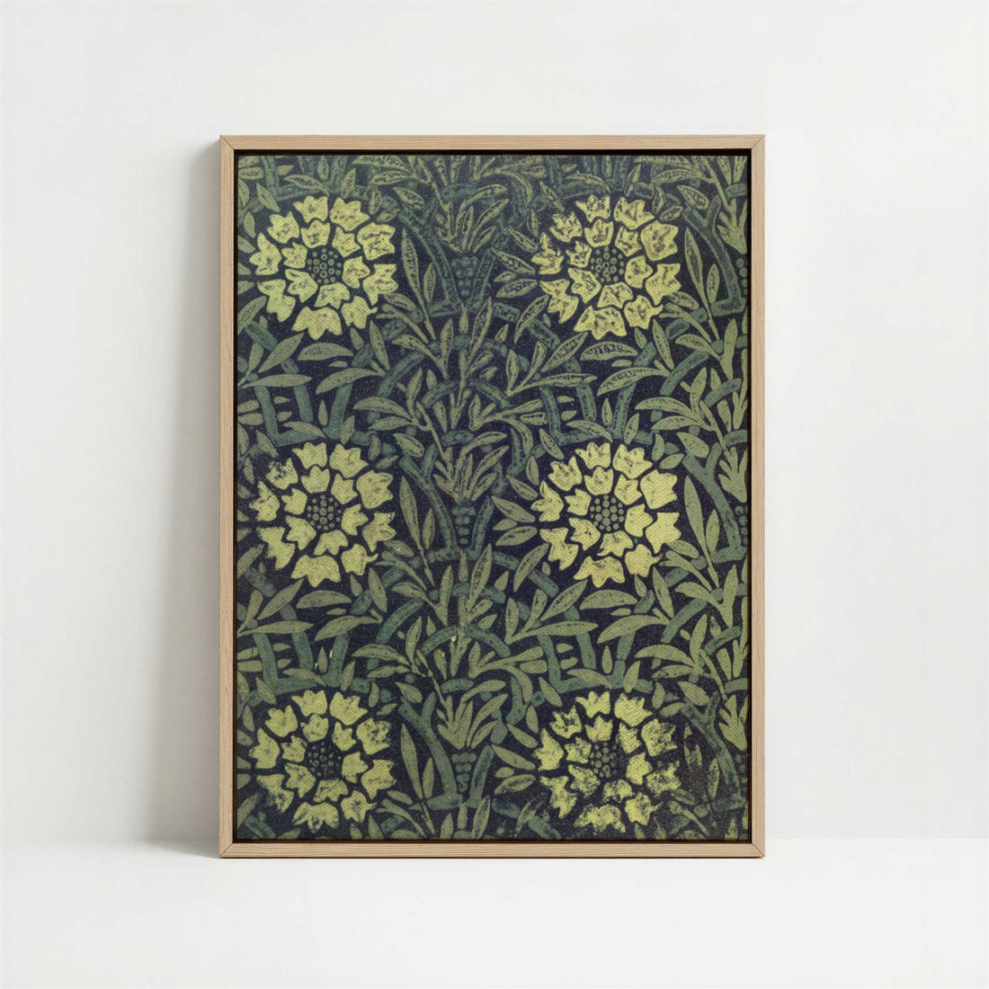 Framed Canvas - Framed canvas in oak color frame