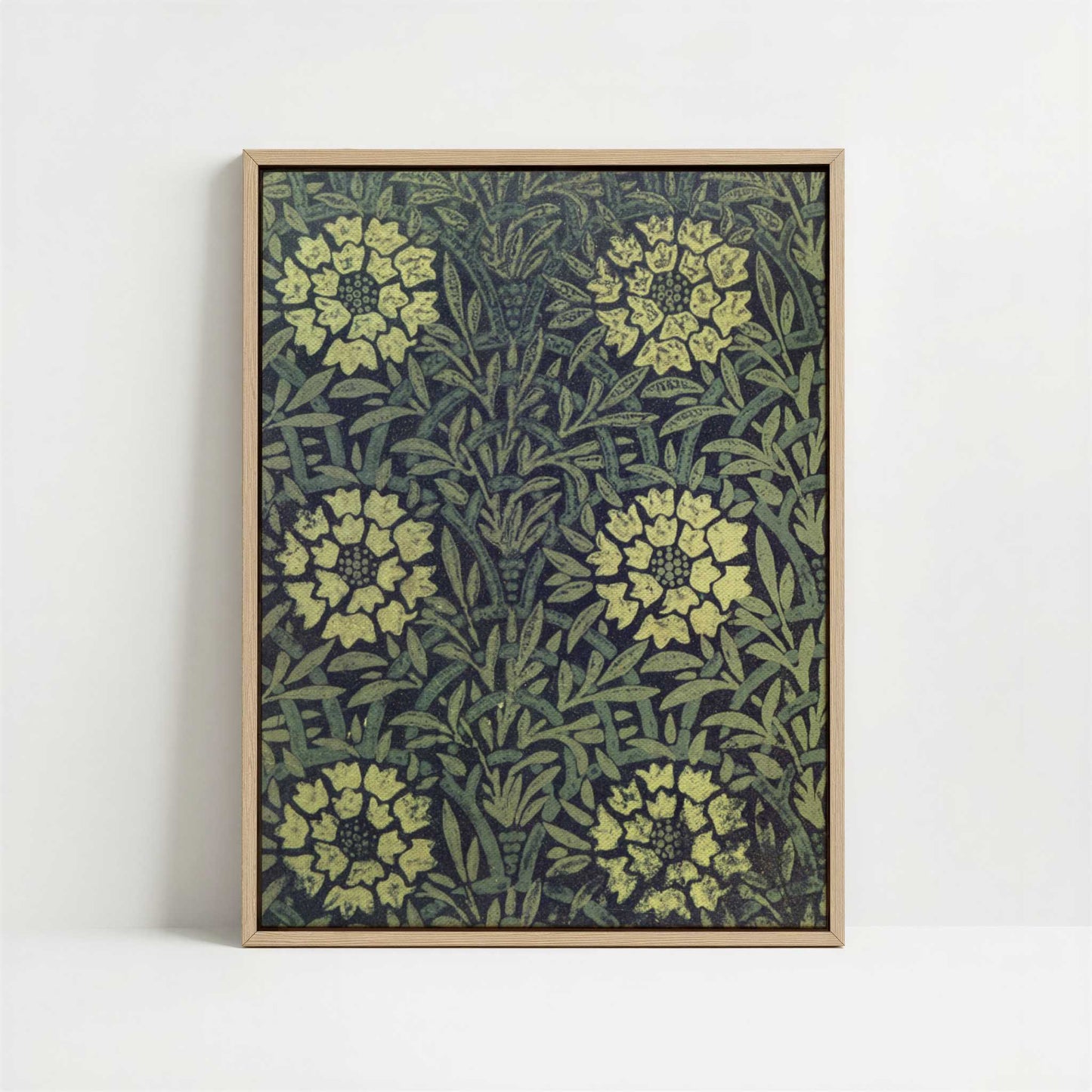 Framed Canvas - Framed canvas in oak color frame