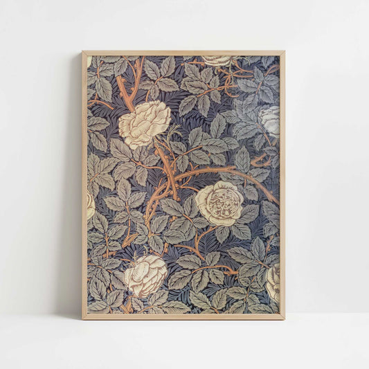 Rose (1880s) by William Morris – Art Print - Art print in oak frame