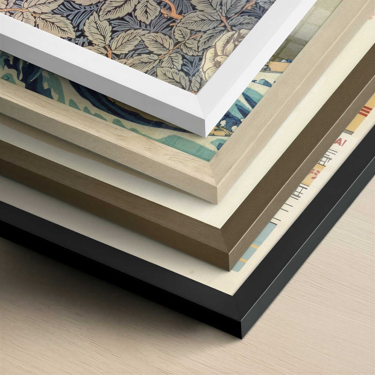 Rose (1880s) by William Morris – Art Print - Close-up detail of the different frames