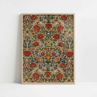 Rose Design (1883) by William Morris – Art Print - Art print in oak frame