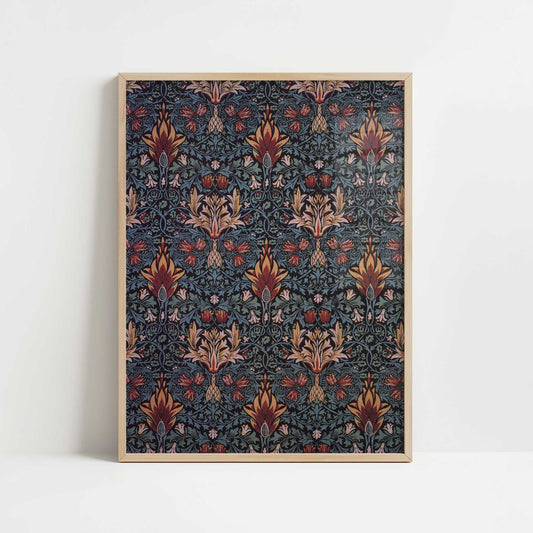 Snakeshead (1876) by William Morris – Art Print - Art print in oak frame