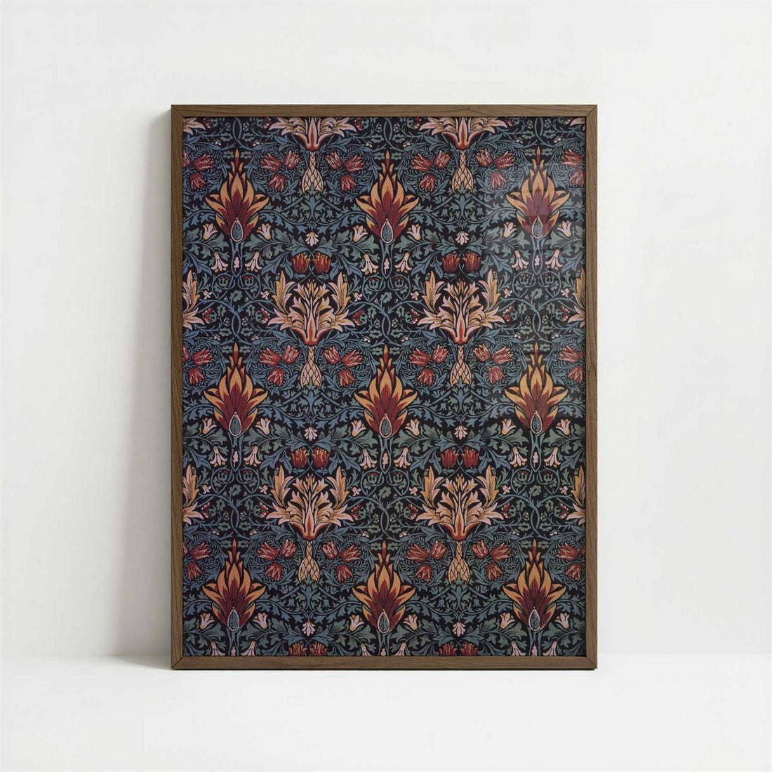 Snakeshead (1876) by William Morris – Art Print - Art print in dark wood frame