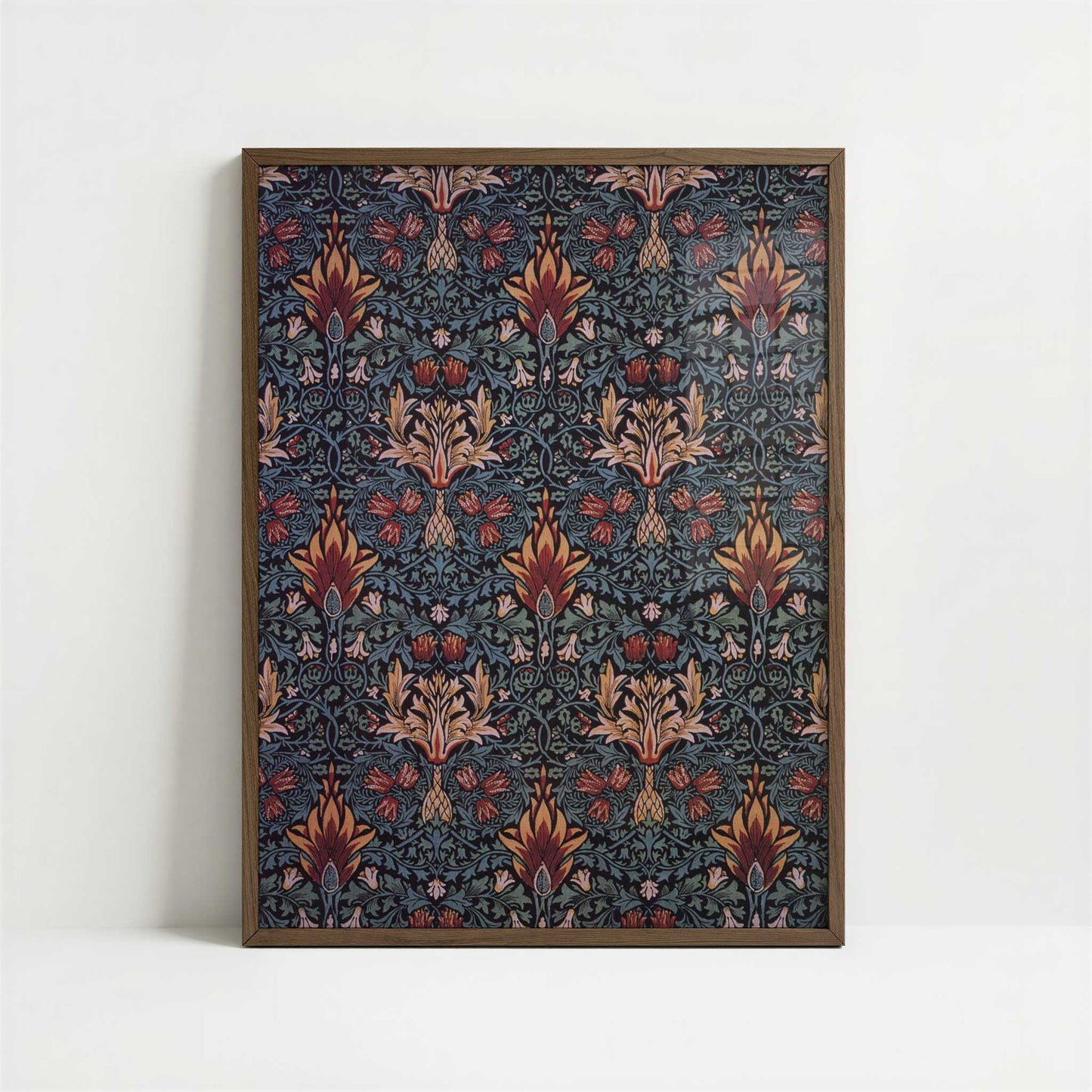 Snakeshead (1876) by William Morris – Art Print - Art print in dark wood frame