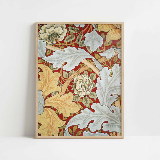 St. James's Wallpaper (1883) by William Morris – Art Print - Art print in oak frame