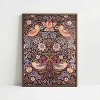 Strawberry Thief (1883) by William Morris – Art Print - Art print in dark wood frame
