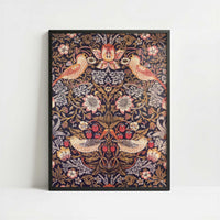 Strawberry Thief (1883) by William Morris – Art Print - Art print in black frame