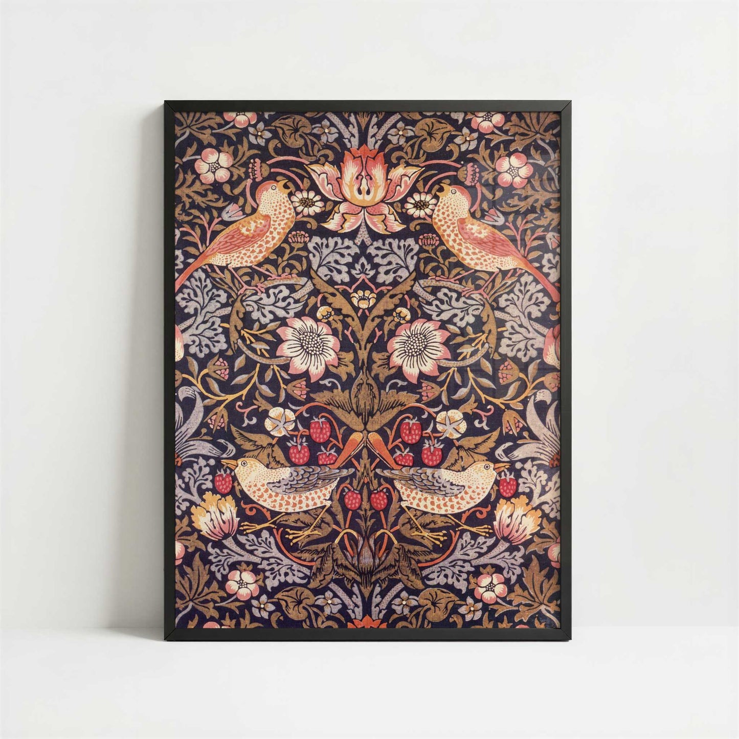 Strawberry Thief (1883) by William Morris – Art Print - Art print in black frame