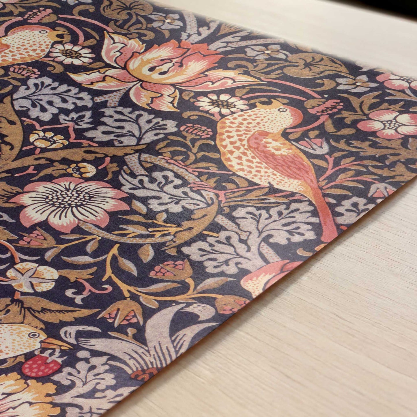 Strawberry Thief (1883) by William Morris – Art Print - Close-up detail of the art print