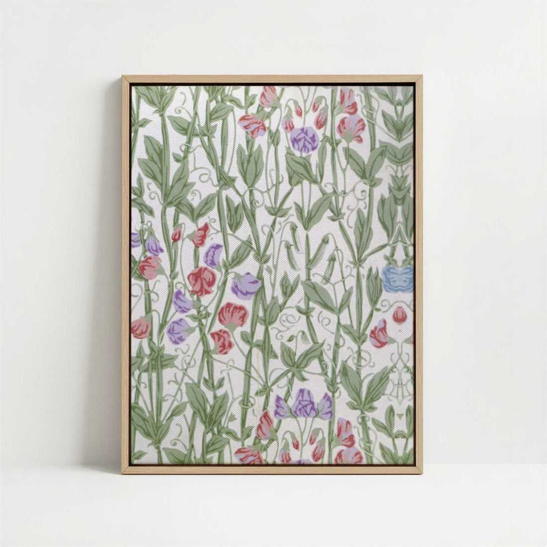 Framed Canvas - Framed canvas in oak color frame