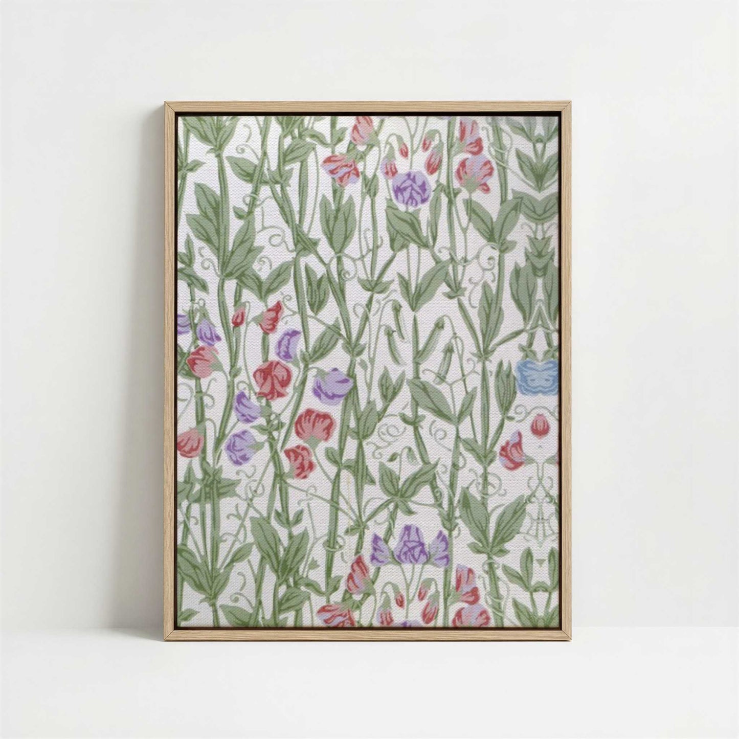 Framed Canvas - Framed canvas in oak color frame