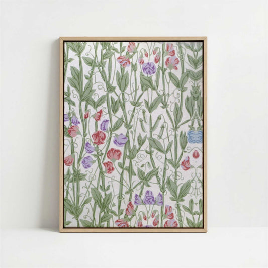 Framed Canvas - Framed canvas in oak color frame