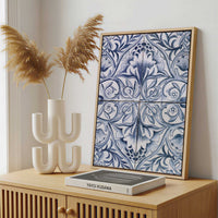 Framed Canvas - Framed canvas in a stylish interior setting