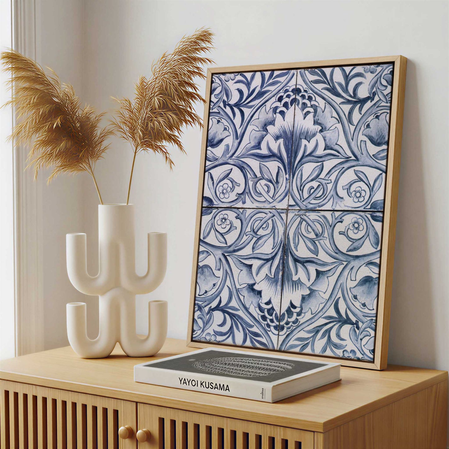 Framed Canvas - Framed canvas in a stylish interior setting