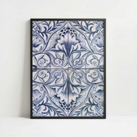 Tile Design (c.1875) by William Morris – Art Print - Art print in black frame