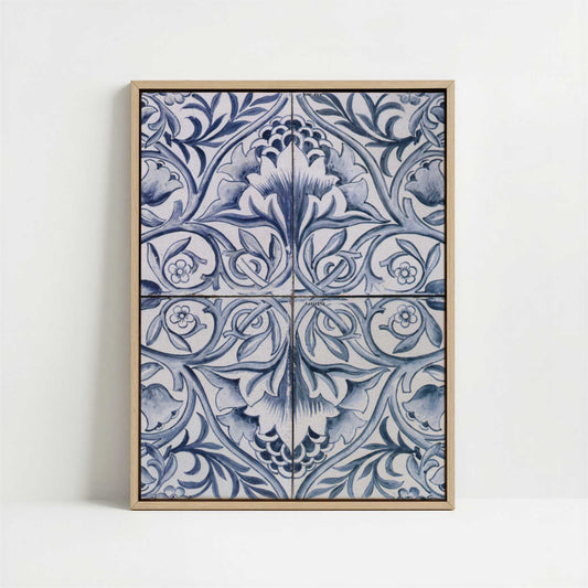Framed Canvas - Framed canvas in oak color frame