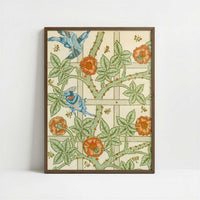 Trellis (1864) by William Morris – Art Print - Art print in dark wood frame