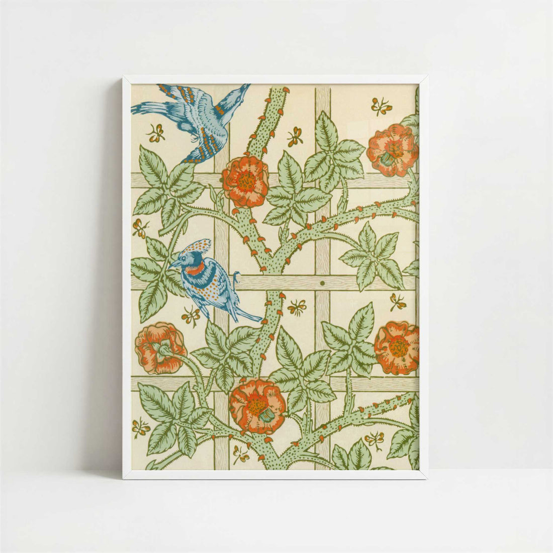 Trellis (1864) by William Morris – Art Print - Art print in white frame