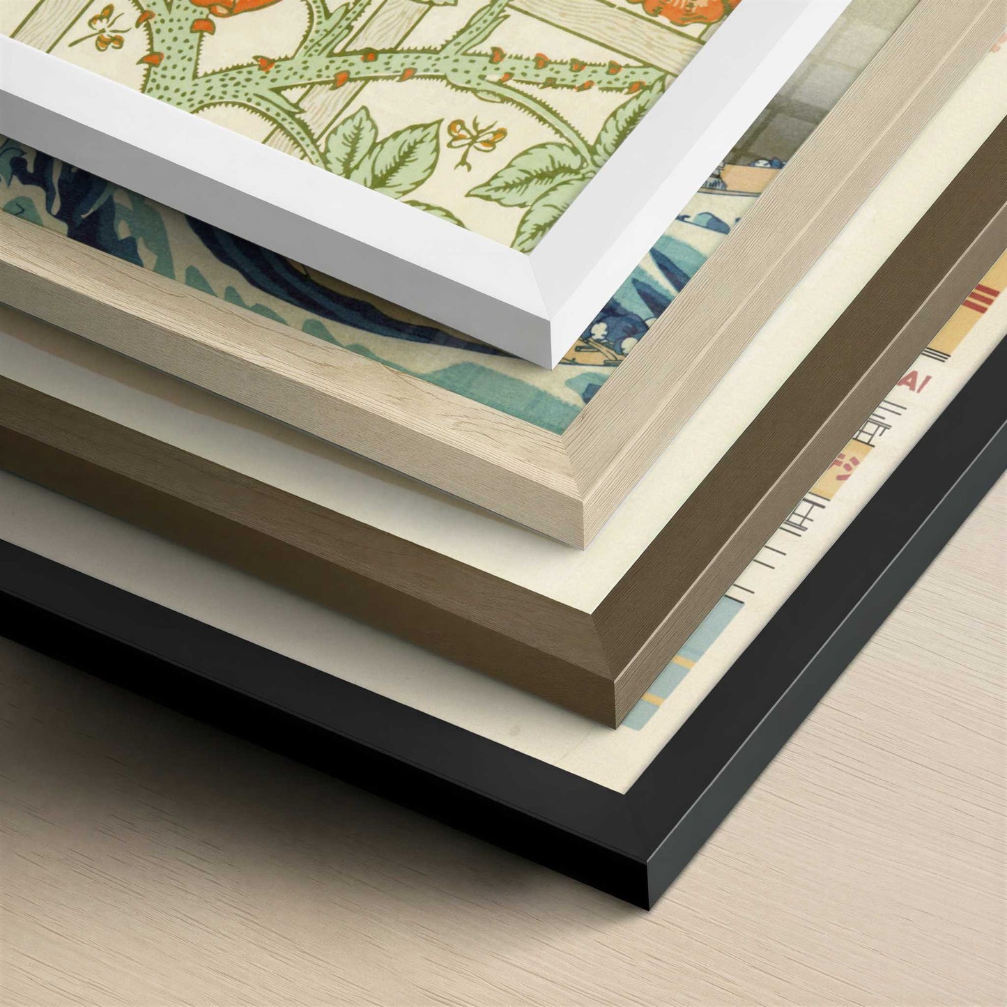 Trellis (1864) by William Morris – Art Print - Close-up detail of the different frames