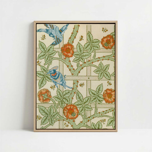 Framed Canvas - Framed canvas in oak color frame