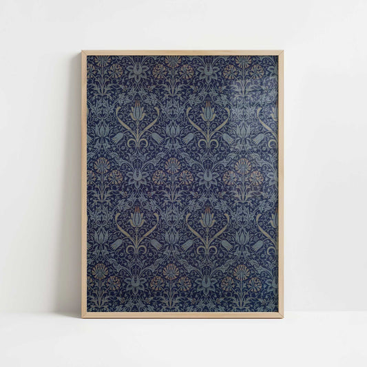 Tulip & Net (1888-89) by William Morris – Art Print - Art print in oak frame