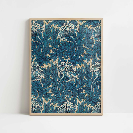 Tulip Design (1884) by William Morris – Art Print - Art print in oak frame