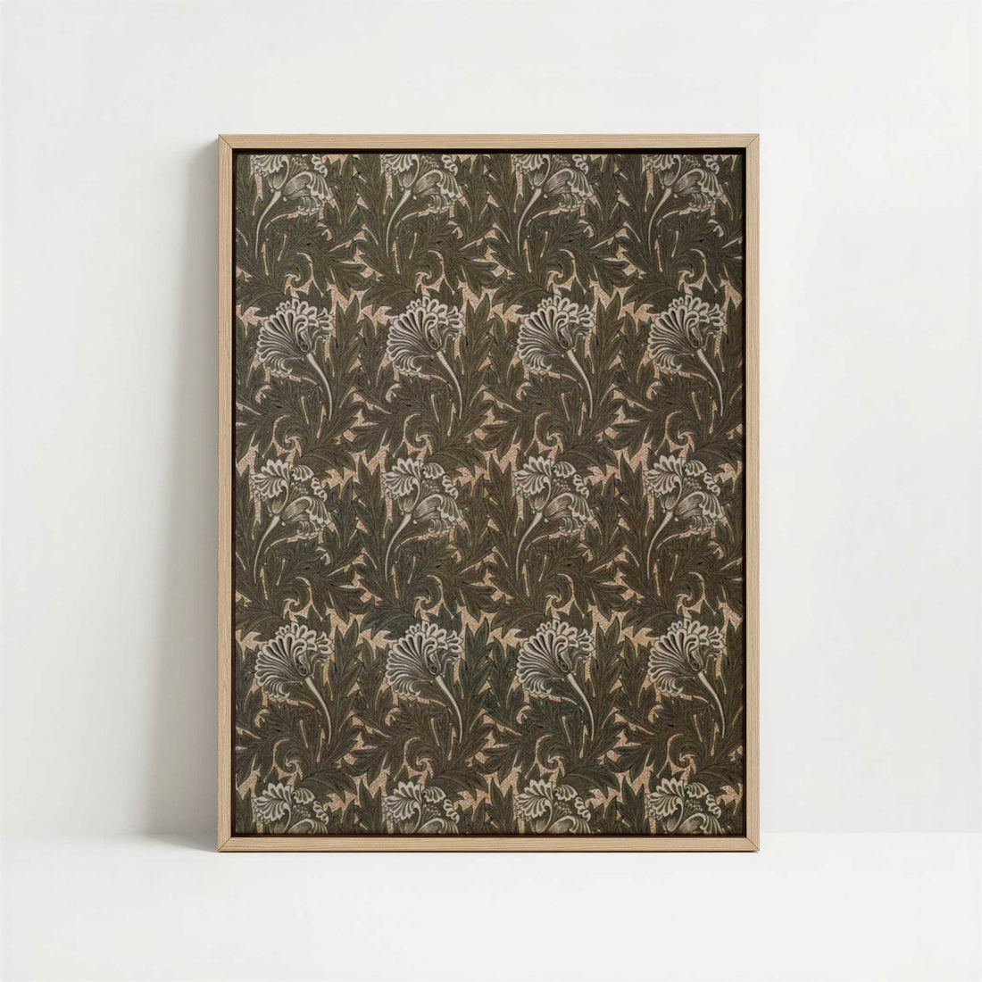 Framed Canvas - Framed canvas in oak color frame