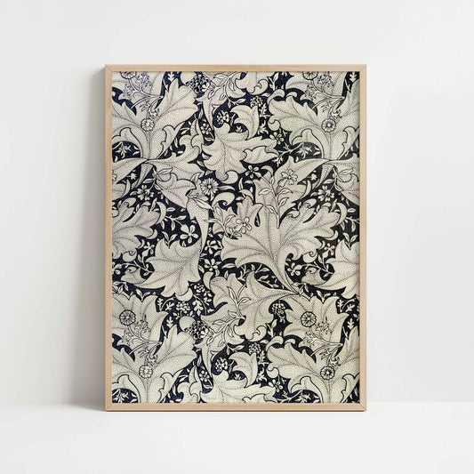 Wallflower Design (1890) by William Morris – Art Print - Art print in oak frame