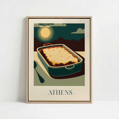 Framed Canvas - Framed canvas in oak color frame