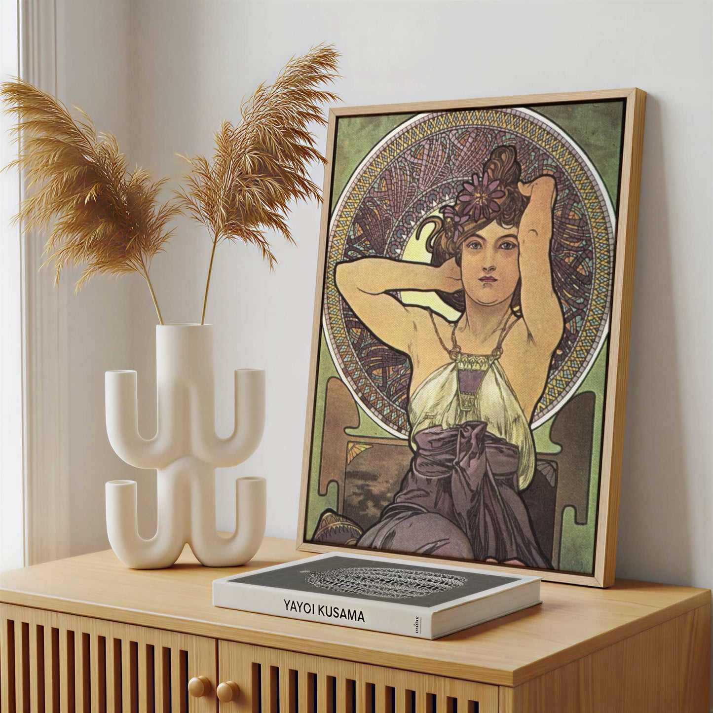 Framed Canvas - Framed canvas in a stylish interior setting