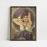 Framed Canvas - Framed canvas in dark wood color frame