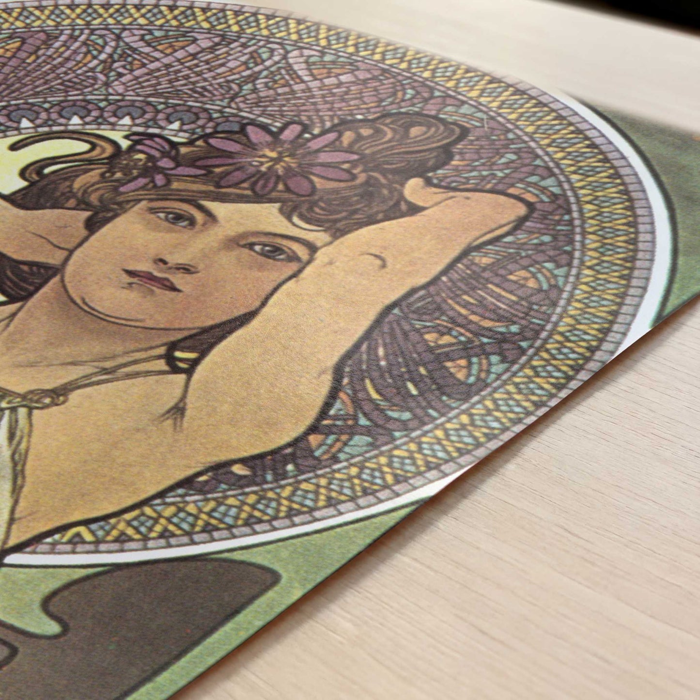 Amethyst (1900) by Alphonse Mucha – Art Print - Close-up detail of the art print