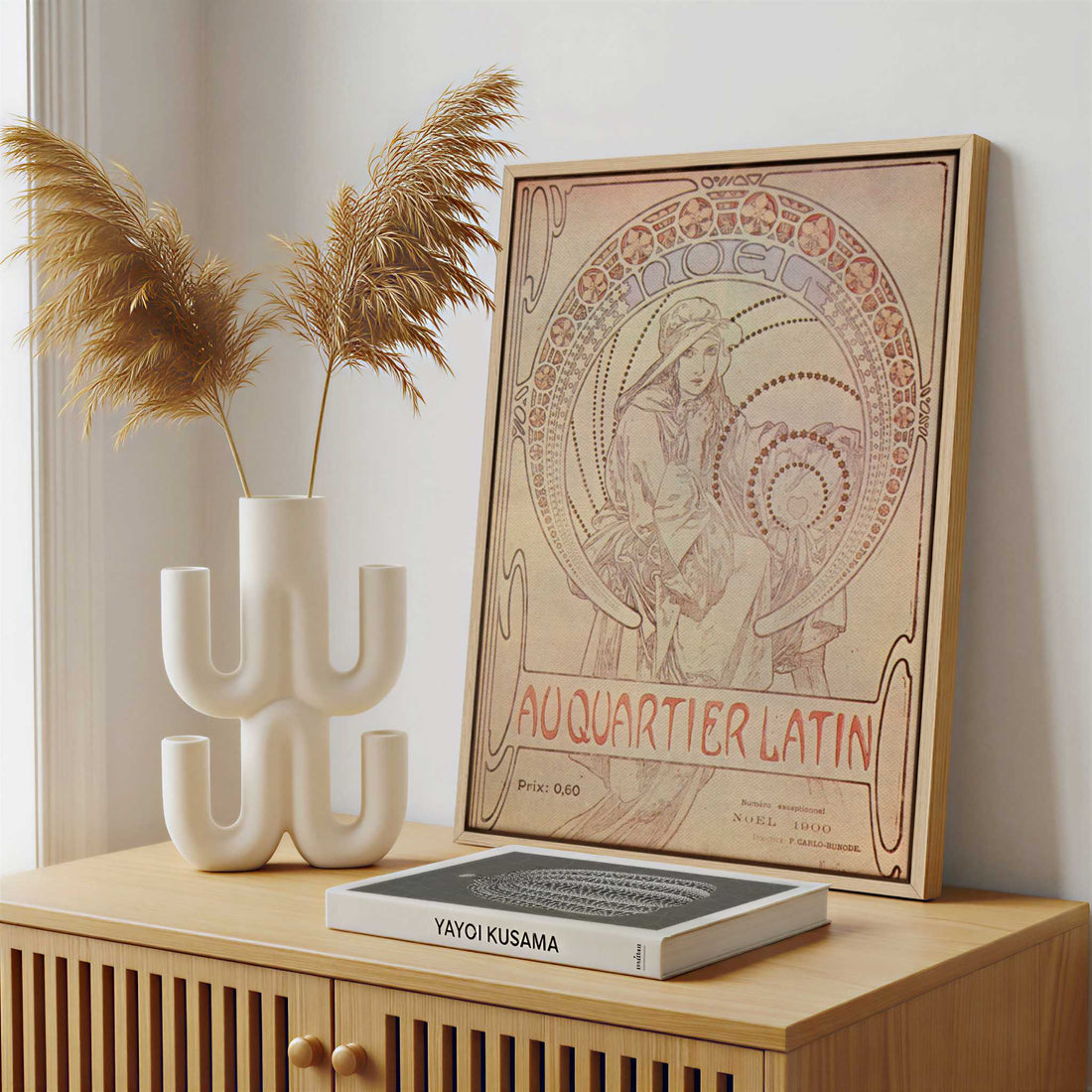 Framed Canvas - Framed canvas in a stylish interior setting