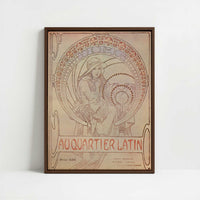 Framed Canvas - Framed canvas in dark wood color frame