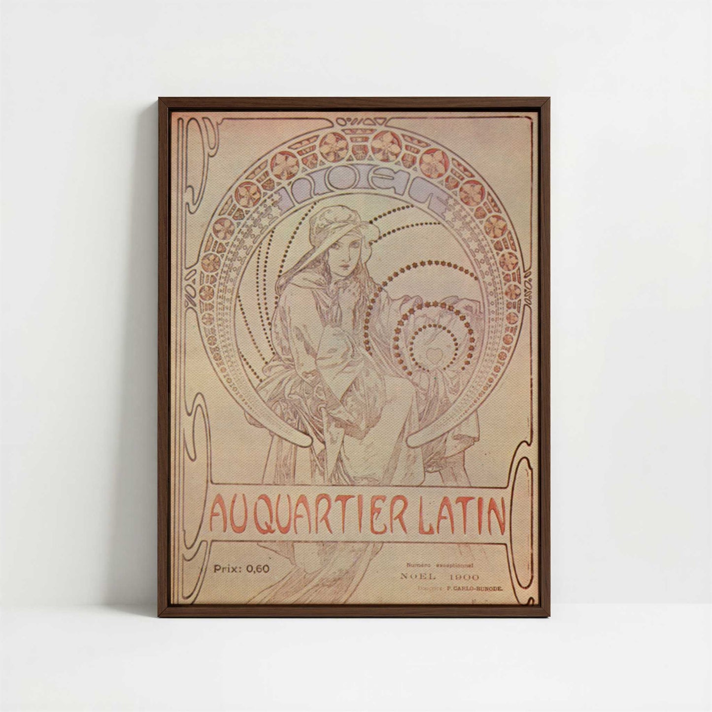 Framed Canvas - Framed canvas in dark wood color frame