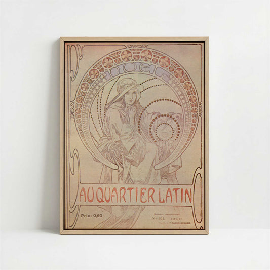 Framed Canvas - Framed canvas in oak color frame