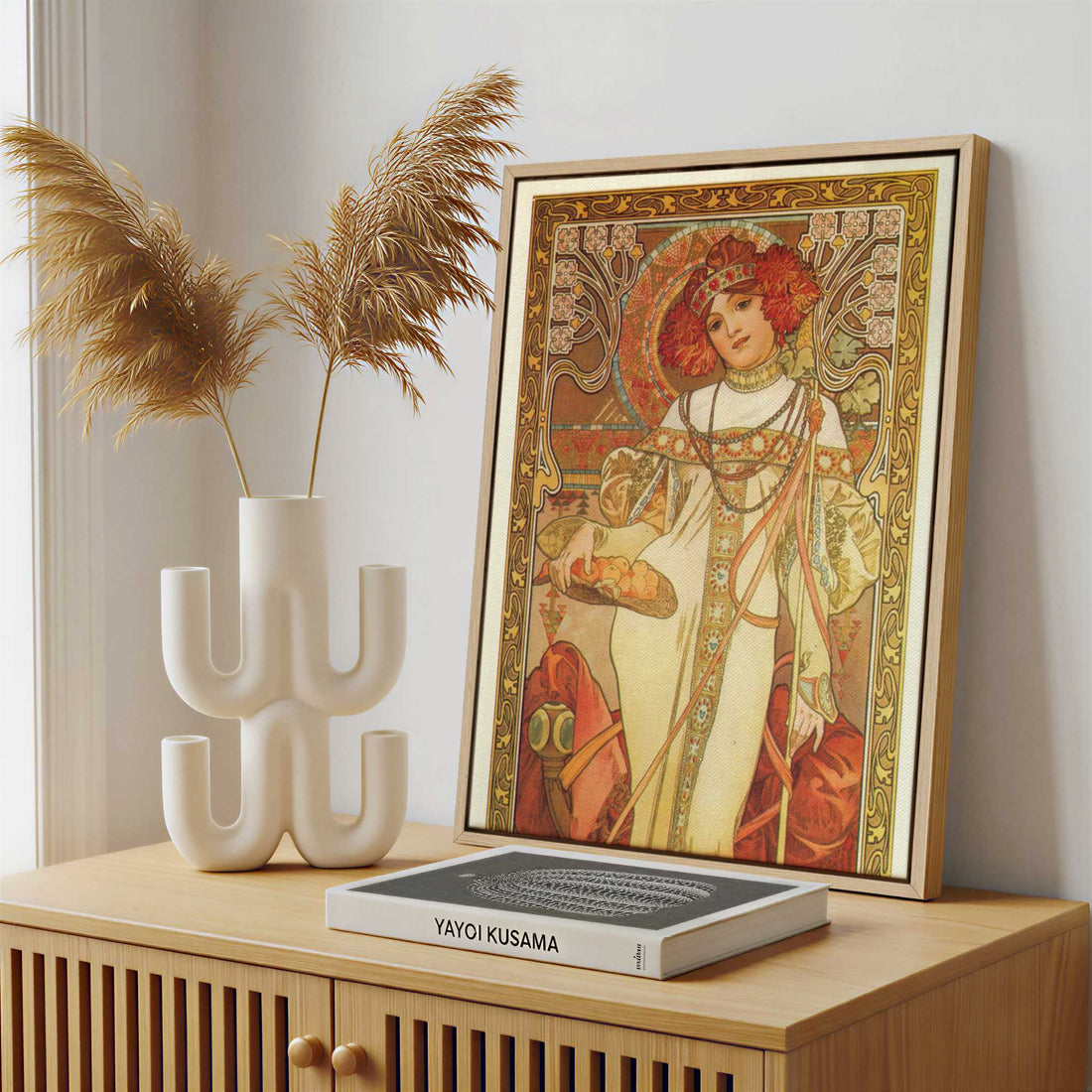 Framed Canvas - Framed canvas in a stylish interior setting