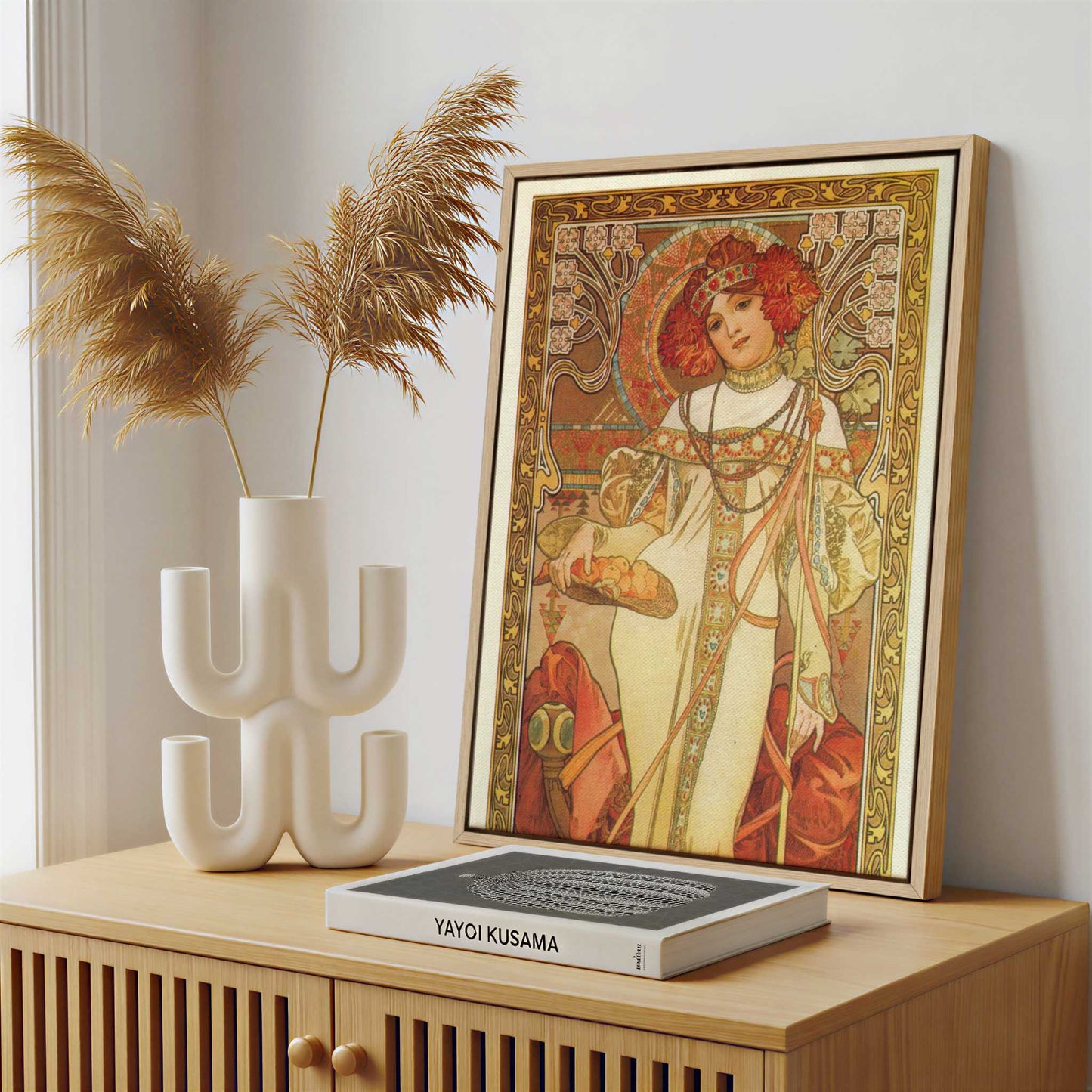Framed Canvas - Framed canvas in a stylish interior setting