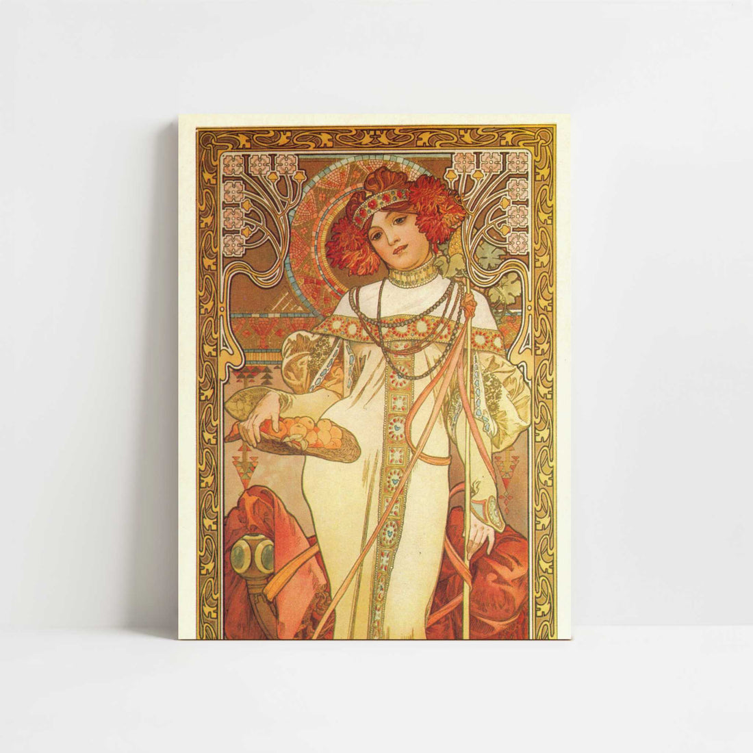 Autumn (1899) by Alphonse Mucha – Art Print - Unframed art print