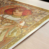 Autumn (1899) by Alphonse Mucha – Art Print - Close-up detail of the art print