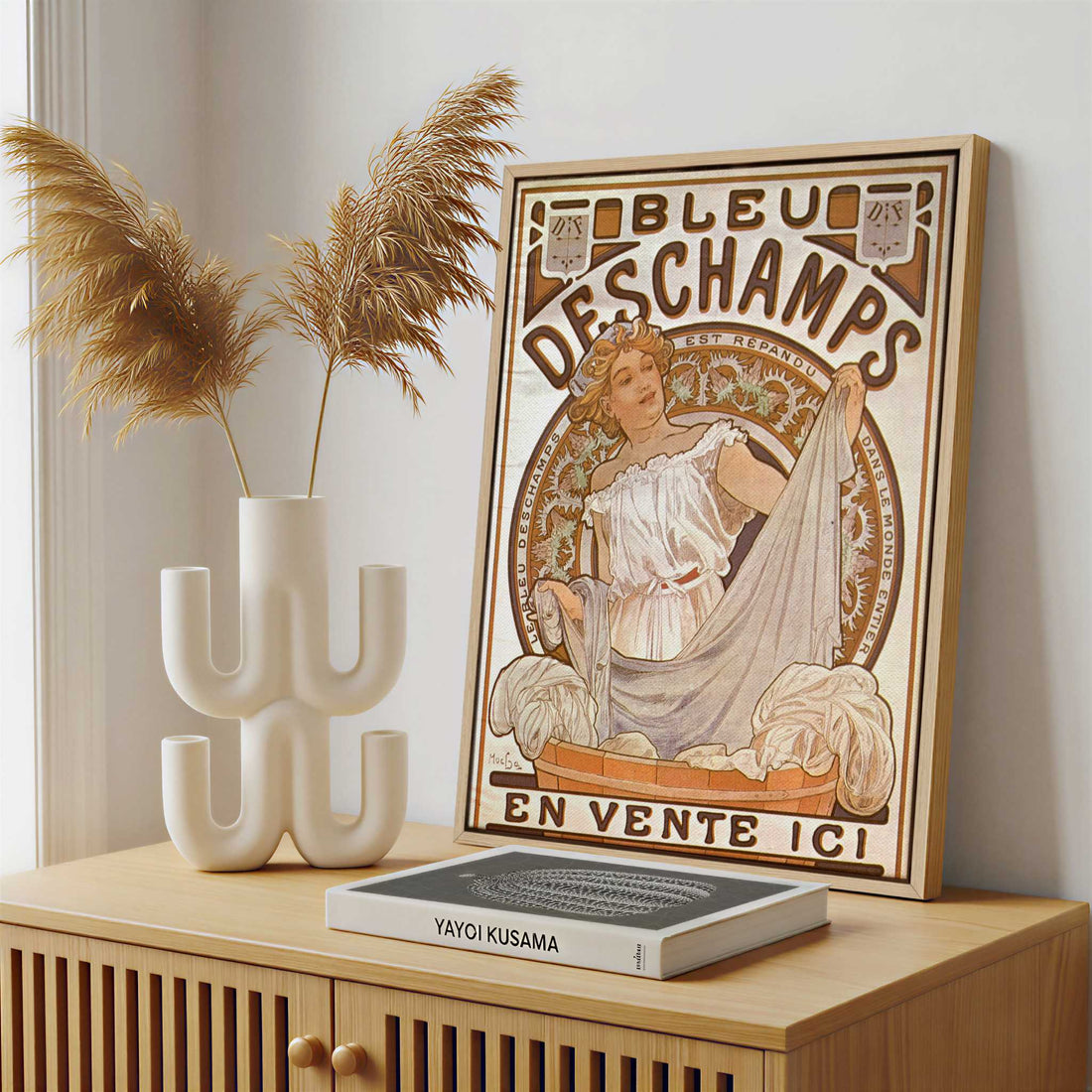 Framed Canvas - Framed canvas in a stylish interior setting