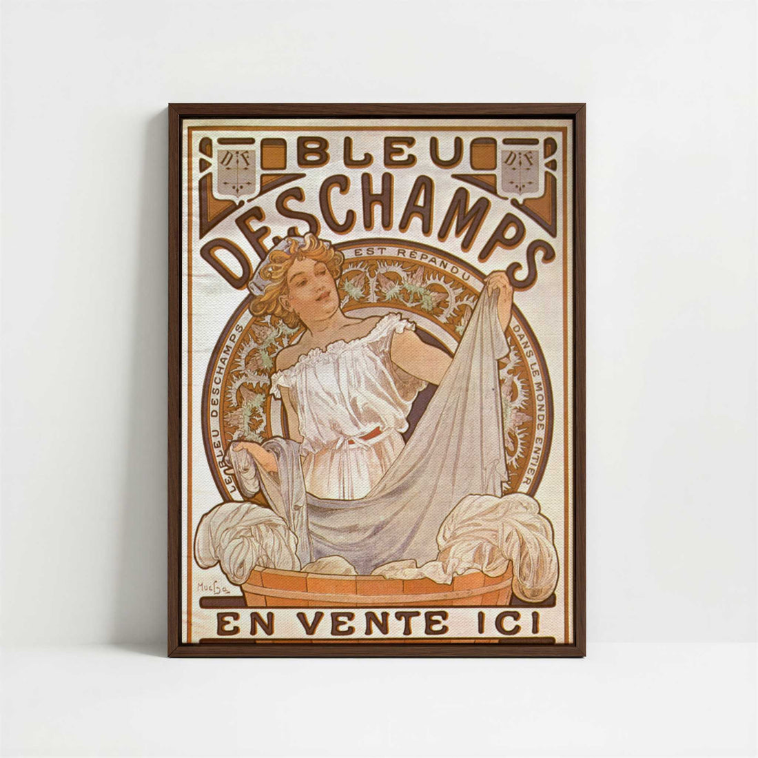 Framed Canvas - Framed canvas in dark wood color frame
