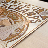 Bleu Deschamps (1897) by Alphonse Mucha – Art Print - Close-up detail of the art print